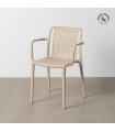 SILLA BEIGE POLIPROPILENO EXTERIOR 53 X 50 X 77,50 CM