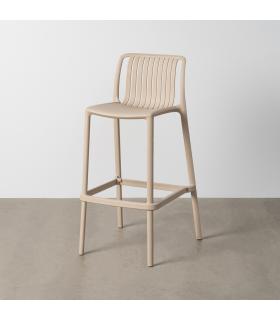 TABURETE BEIGE POLIPROPILENO EXTERIOR 52 X 55 X 100 CM