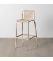 TABURETE BEIGE POLIPROPILENO EXTERIOR 52 X 55 X 100 CM