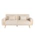 SOFÁ-CAMA CREMA TEJIDO SALÓN 218 X 82 X 90 CM