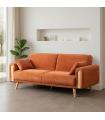 SOFÁ-CAMA TERRACOTA TEJIDO SALÓN 218 X 82 X 90 CM