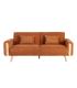 SOFÁ-CAMA TERRACOTA TEJIDO SALÓN 218 X 82 X 90 CM