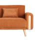 SOFÁ-CAMA TERRACOTA TEJIDO SALÓN 218 X 82 X 90 CM