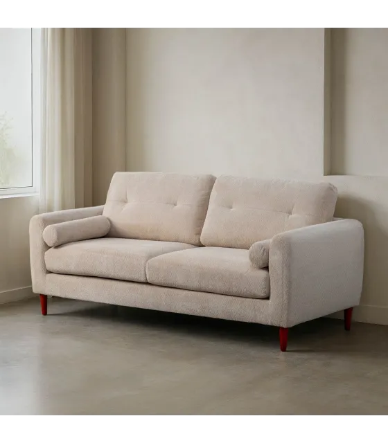 SOFÁ CREMA TEJIDO SALÓN 195 X 87,50 X 89 CM