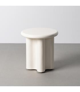 MESA AUXILIAR LACADO CREMA DM SALÓN 50 X 50 X 50 CM