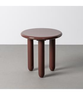 MESA AUXILIAR LACADO GRANATE DM SALÓN 50 X 50 X 50,50 CM