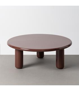 MESA CENTRO LACADO GRANATE DM SALÓN 90 X 90 X 36 CM