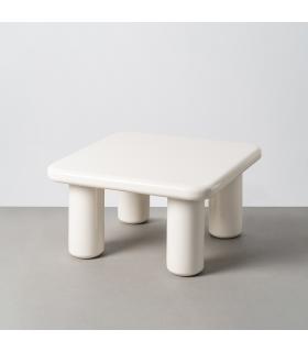 MESA CENTRO LACADO CREMA DM SALÓN 78 X 78 X 41 CM