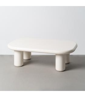 MESA CENTRO LACADO CREMA DM SALÓN 118 X 68 X 37 CM