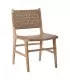Brown Chair Wood Teka / Skin 50 x 56 x 87 cm