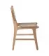Cadeira marrom madeira tea / pele 50 x 56 x 87 cm