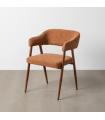 Rust fabric-metal contract chair 56 x 60 x 81 cm