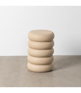 MESITA BEIGE ACERO 46 X 46 X 51 CM