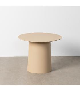 MESA CENTRO BEIGE ACERO 58 X 58 X 48 CM