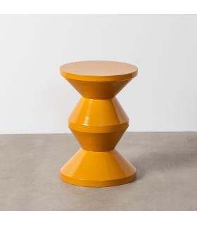 MESA AUXILIAR MOSTAZA METAL DECORACIÓN 33 X 33 X 47 CM