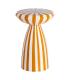 MESA AUXILIAR RAYAS MOSTAZA METAL 33 X 33 X 48 CM