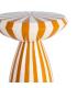 MESA AUXILIAR RAYAS MOSTAZA METAL 33 X 33 X 48 CM