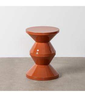 MESA AUXILIAR TERRACOTA METAL DECORACIÓN 33 X 33 X 55 CM