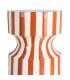 MESA AUXILIAR RAYAS TERRACOTA METAL 38 X 38 X 45,50 CM