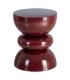 MESA AUXILIAR BURDEOS METAL DECORACIÓN 38 X 38 X 47 CM