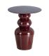 MESA AUXILIAR BURDEOS METAL DECORACIÓN 38 X 38 X 46 CM