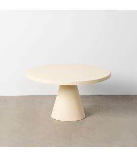 MESITA CREMA ACERO 71 X 71 X 38 CM