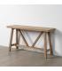 CONSOLA NATURAL MADERA DE CAUCHO 140 X 40 X 75,50 CM