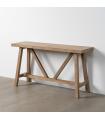 CONSOLA NATURAL MADERA DE CAUCHO 140 X 40 X 75,50 CM