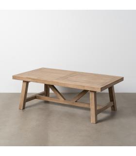 MESA CENTRO NATURAL MADERA DE CAUCHO 130 X 70 X 46 CM