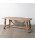 MESA COMEDOR NATURAL MADERA DE CAUCHO 200 X 90 X 77,50 CM