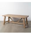 Natural rubberwood dining table 200 x 90 x 77.5 cm