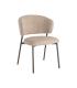 SILLA JASPEADO BEIGE-MARRÓN TEJIDO-METAL 57 X 60 X 81 CM