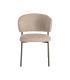 SILLA JASPEADO BEIGE-MARRÓN TEJIDO-METAL 57 X 60 X 81 CM