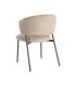 SILLA JASPEADO BEIGE-MARRÓN TEJIDO-METAL 57 X 60 X 81 CM