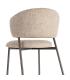 SILLA JASPEADO BEIGE-MARRÓN TEJIDO-METAL 57 X 60 X 81 CM
