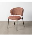 Red fabric-metal marl chair 57 x 60 x 81 cm