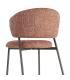SILLA JASPEADO ROJO TEJIDO-METAL 57 X 60 X 81 CM