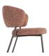 SILLA JASPEADO ROJO TEJIDO-METAL 57 X 60 X 81 CM