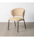 SILLA JASPEADO MOSTAZA TEJIDO-METAL 57 X 60 X 81 CM