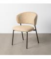 Mustard fabric-metal marl chair 57 x 60 x 81 cm