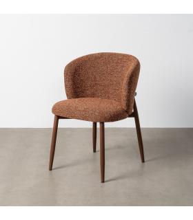 SILLA JASPEADO TEJA TEJIDO-METAL 57 X 59 X 81 CM