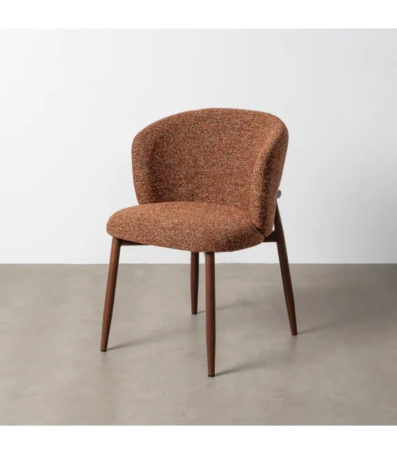 SILLA JASPEADO TEJA TEJIDO-METAL 57 X 59 X 81 CM