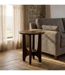 MESITA NATURAL MADERA DE MANGO 50 X 50 X 56 CM