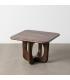 MESA CENTRO MARRÓN MADERA DE MANGO 60 X 60 X 40 CM