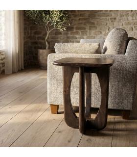 MESITA MARRÓN MADERA DE MANGO 45 X 45 X 55 CM