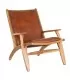 Brown Armchair Wood Teka / Skin Salon 68 x 75 x 80 cm