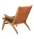 Brown Armchair Wood Teka / Skin Salon 68 x 75 x 80 cm