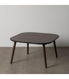 MESITA MARRÓN OSCURO MADERA DE MANGO 80 X 80 X 45 CM