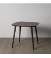 MESA MARRÓN OSCURO MADERA DE MANGO 80 X 80 X 75 CM