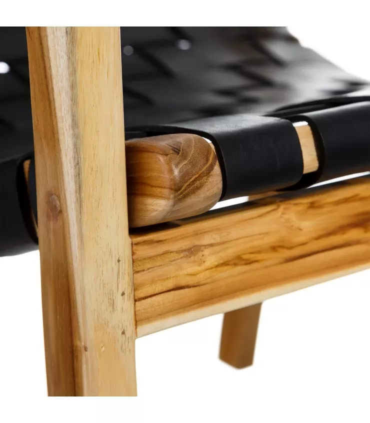 Natural Armchair Wood Teka / Skin Salon 66 x 71 x 90 cm